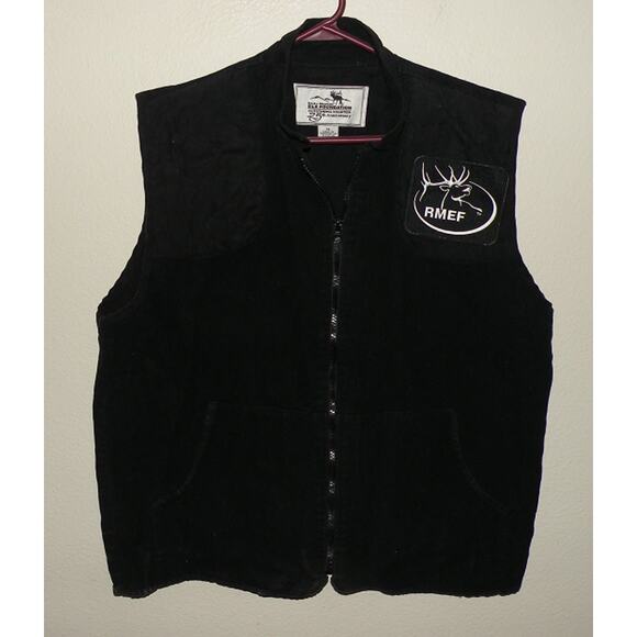 Rocky Mountain Elk Foundation RMEF Men’s XL Zipper Vest Embroidered Patch Black - Picture 1 of 3
